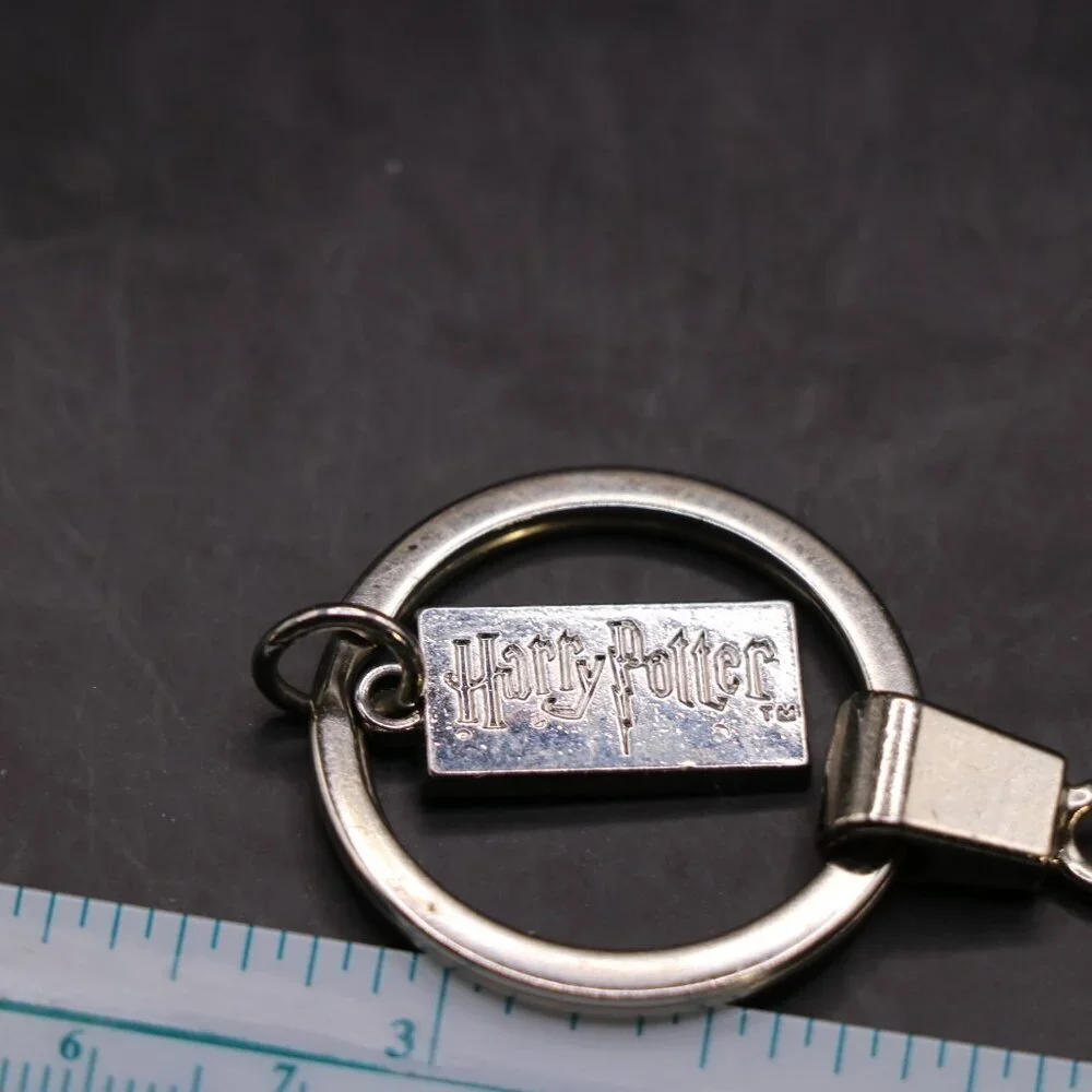 Vintage Harry Potter Transparent Glass With Laser Etched Deer Light Up Keychain